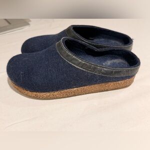 Haflinger Navy Slippers